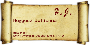 Hugyecz Julianna névjegykártya